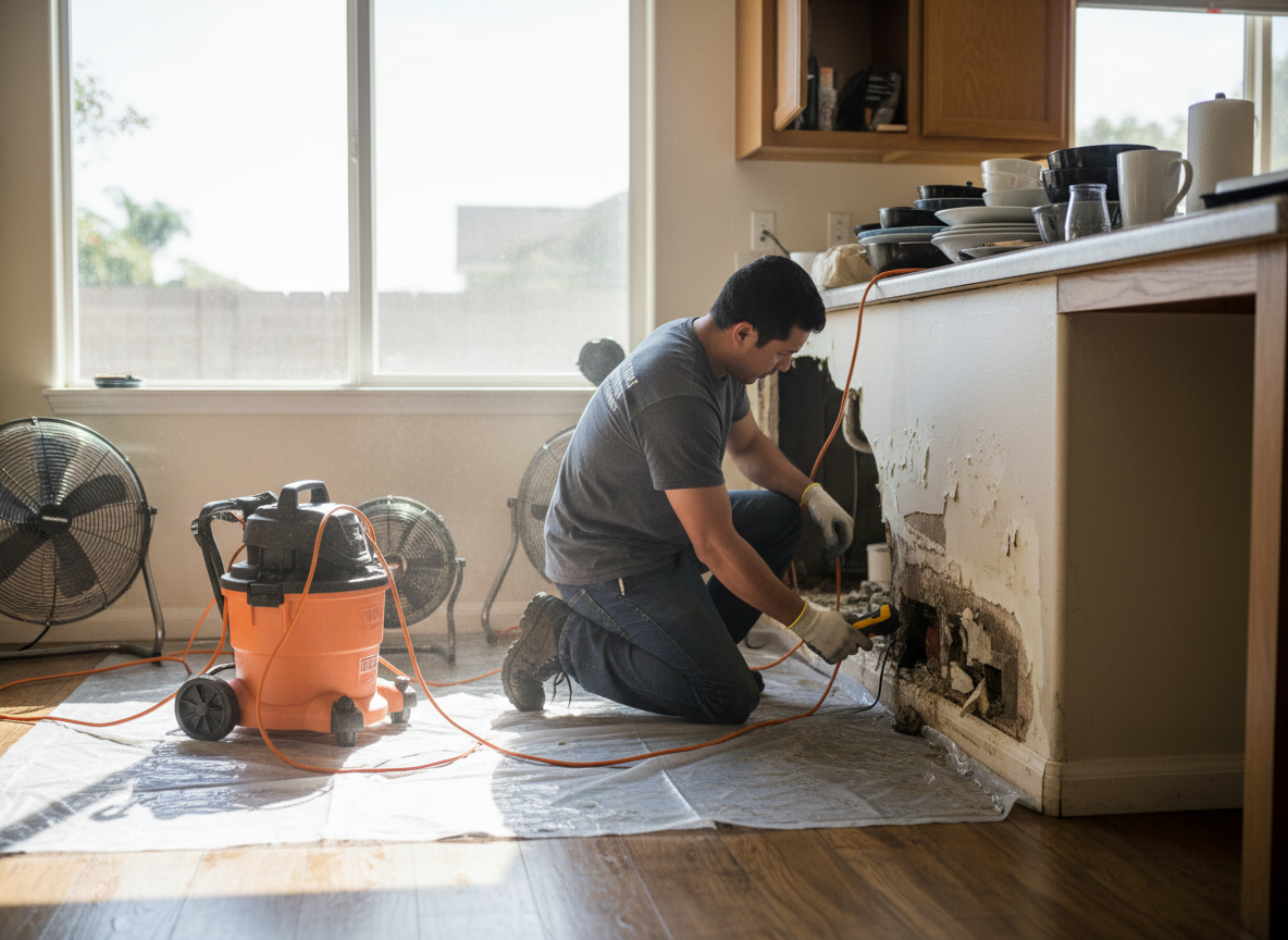 Kitchen water damage repair in California