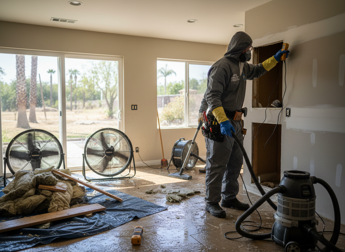 Water leak restoration in California